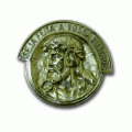 Medalhão do Rosto de Cristo com Mensagem