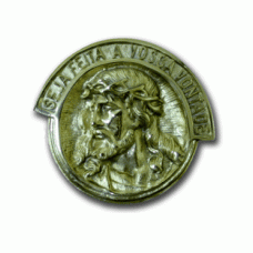 Medalhão do Rosto de Cristo com Mensagem